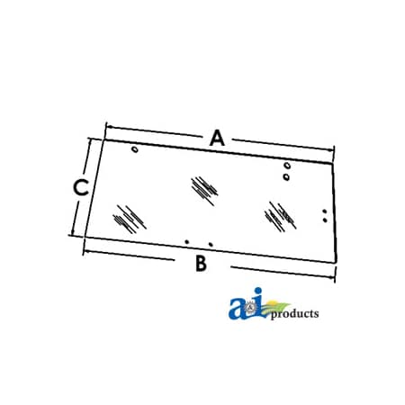 A & I Products Glass, Rear 55.5" x37" x2" A-1340198C1